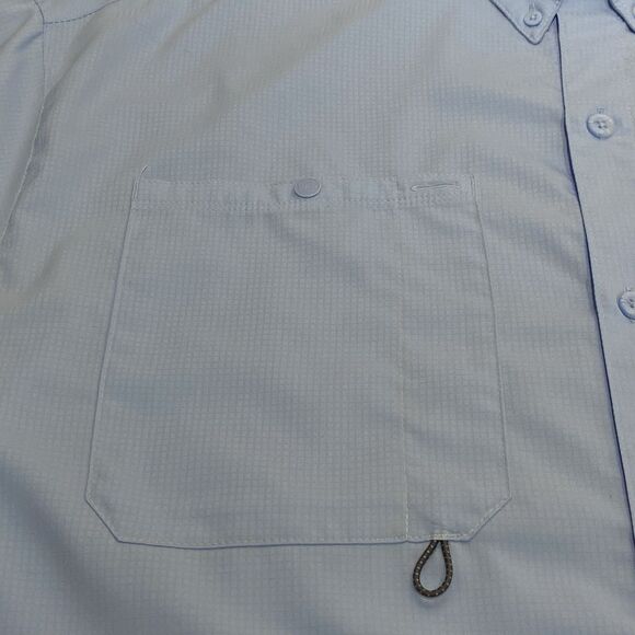 Columbia PFG Crystal Springs Short Sleeve Shirt Size XL Blue Fishing Vented - Picture 7 of 10
